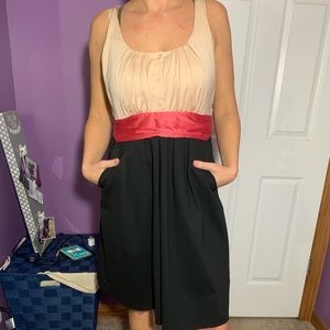 Cream Pink & Black dress